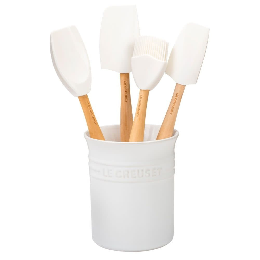 Craft Series 5-Piece Utensil Set with Crock - White | Le Creuset