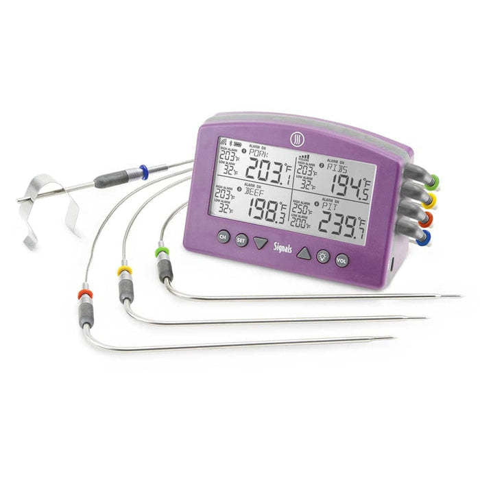 Signals-4 Channel Wi-Fi/ Bluetooth BBQ Alarm Thermometer, Purple