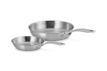 Set of 2 Essential Stainless Steel 8 In 10 In Fry Pan | Le Creuset