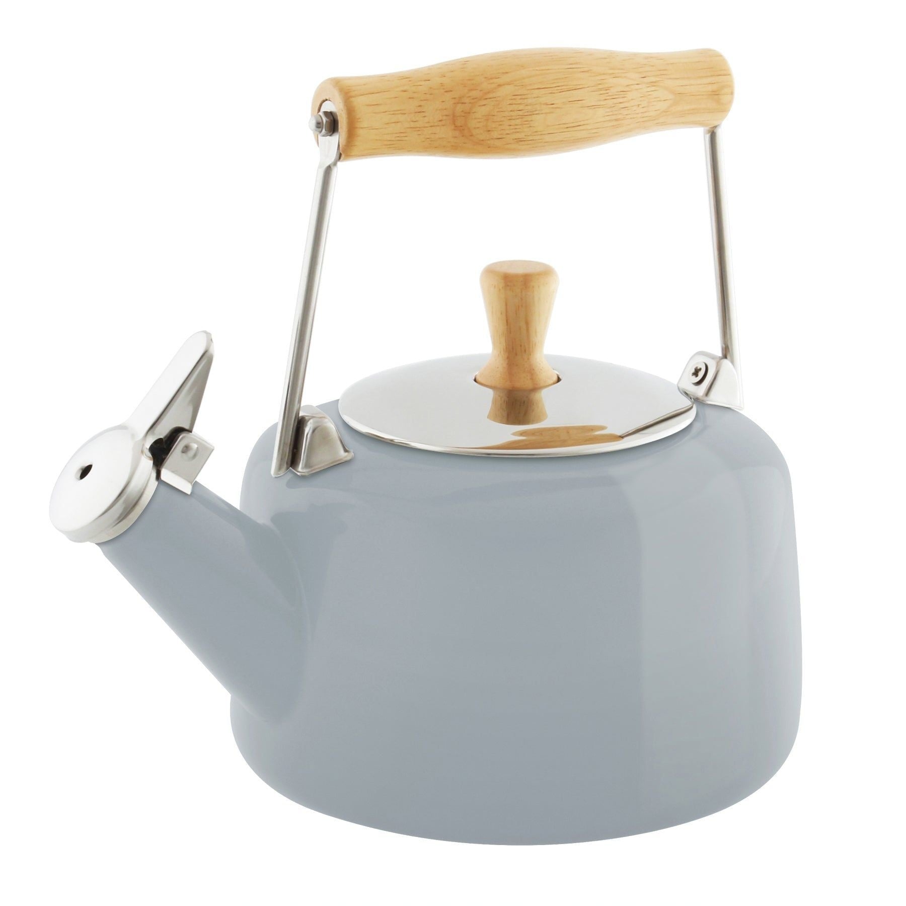Enamel-on-Steel Sven Teakettle (1.4 Qt) - Fog Grey | Chantal
