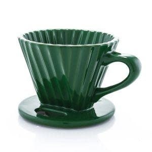 Ceramic Filter (8oz) - Design inspired by the shape of the Lotus flower - Green | Chantal