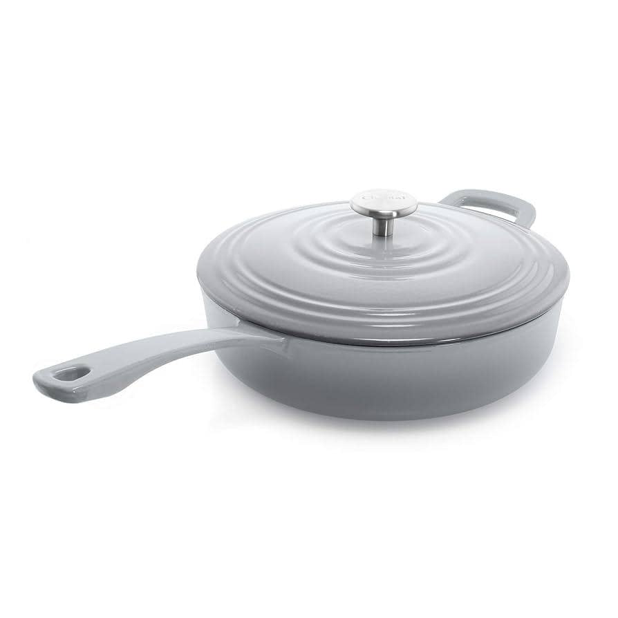 Cast Iron Saute Skillet (4 Qt.) - Ombre Fade Grey | Chantal