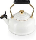 Whistling Kettle 1.7 Qt White Signature Light Gold | Le Creuset
