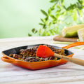 10.25" Signature Square Skillet Grill - Flame - 10.25" | Le Creuset