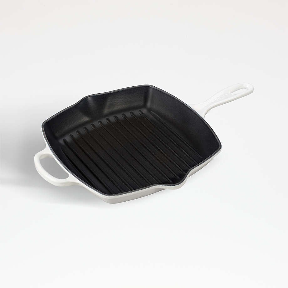 10.25" Signature Square Skillet Grill - White - 10.25" | Le Creuset