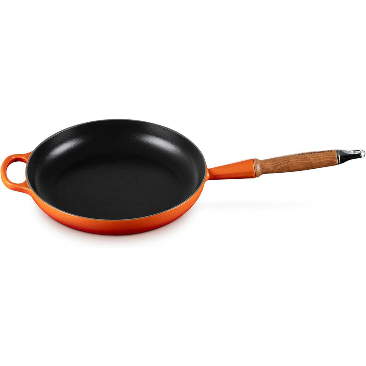 Signature Round Fry Pan 10.25 In Wood Handle Flame | Le Creuset