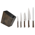 Kanso 6 Pc Block Set: Paring 3.5", HG Santoku 5.5", Utility 6", Chef's 8", Combination Honing Steel, 8-Slot Block (DM0839). | Shun