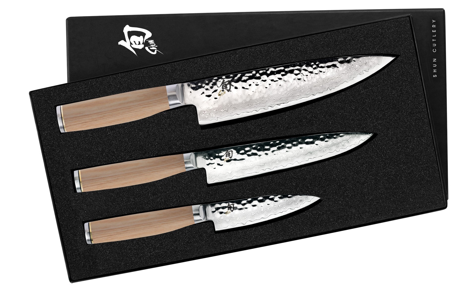 Premier Blonde 3 pc. Set: Paring 4", Utility 6.5", Chef's 8" in a boxed set. | Shun