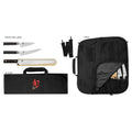 Classic 4 Pc BBQ Set: Asian Multi-Prep 4.5", Boning/Fillet 6", HG Brisket 12" w/ Saya, Shun 8-Slot Knife Roll (DM0880).