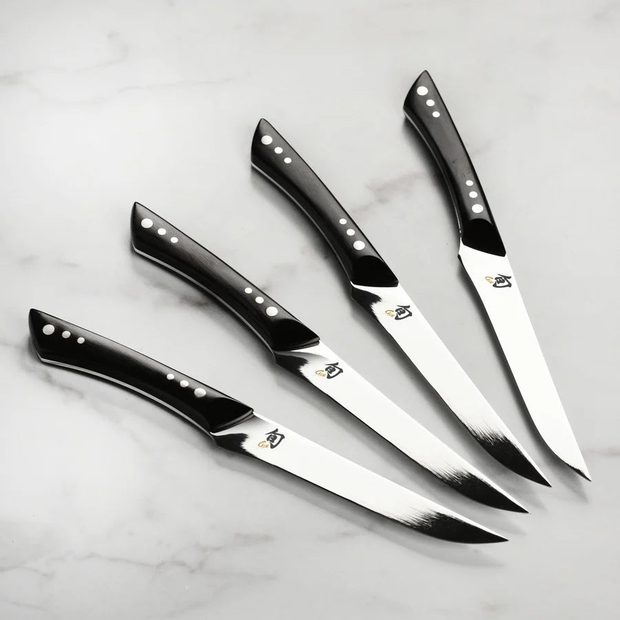 Shiranami 4pc Steak Set: Four Steak Knives (FRD0711) in a boxed set. | Shun