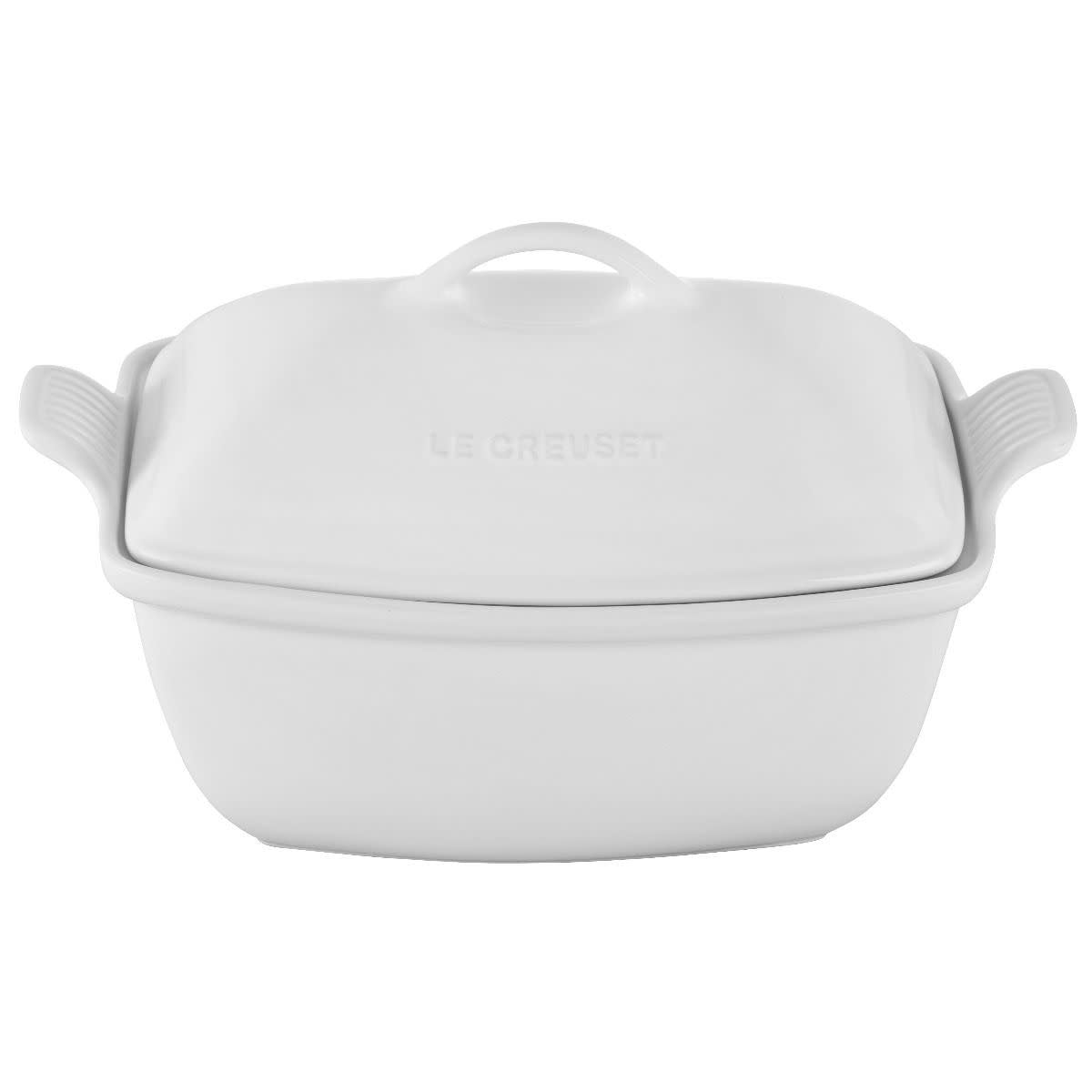 Heritage Deep Covered Rectangular Baker - White - 4.5 qt | Le Creuset