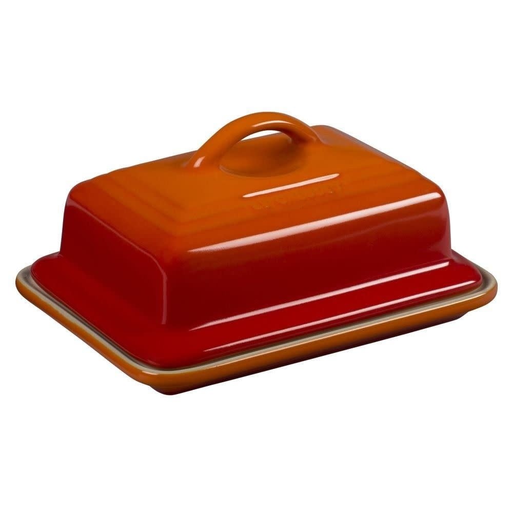 European Butter Dish - Flame, 6.75" x 5" x 3.5" | Le Creuset