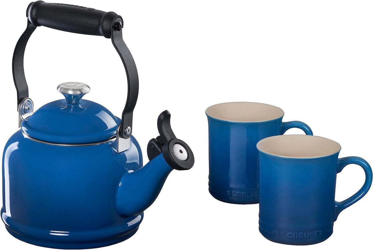 Demi Kettle w/ SS Knob & 2 Mug Set - Marseille - 1.25 qt | Le Creuset