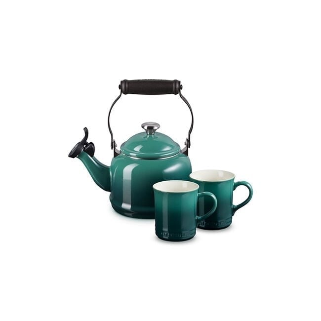 Demi Kettle w/ SS Knob & 2 Mug Set - Artichaut - 1.25 qt | Le Creuset