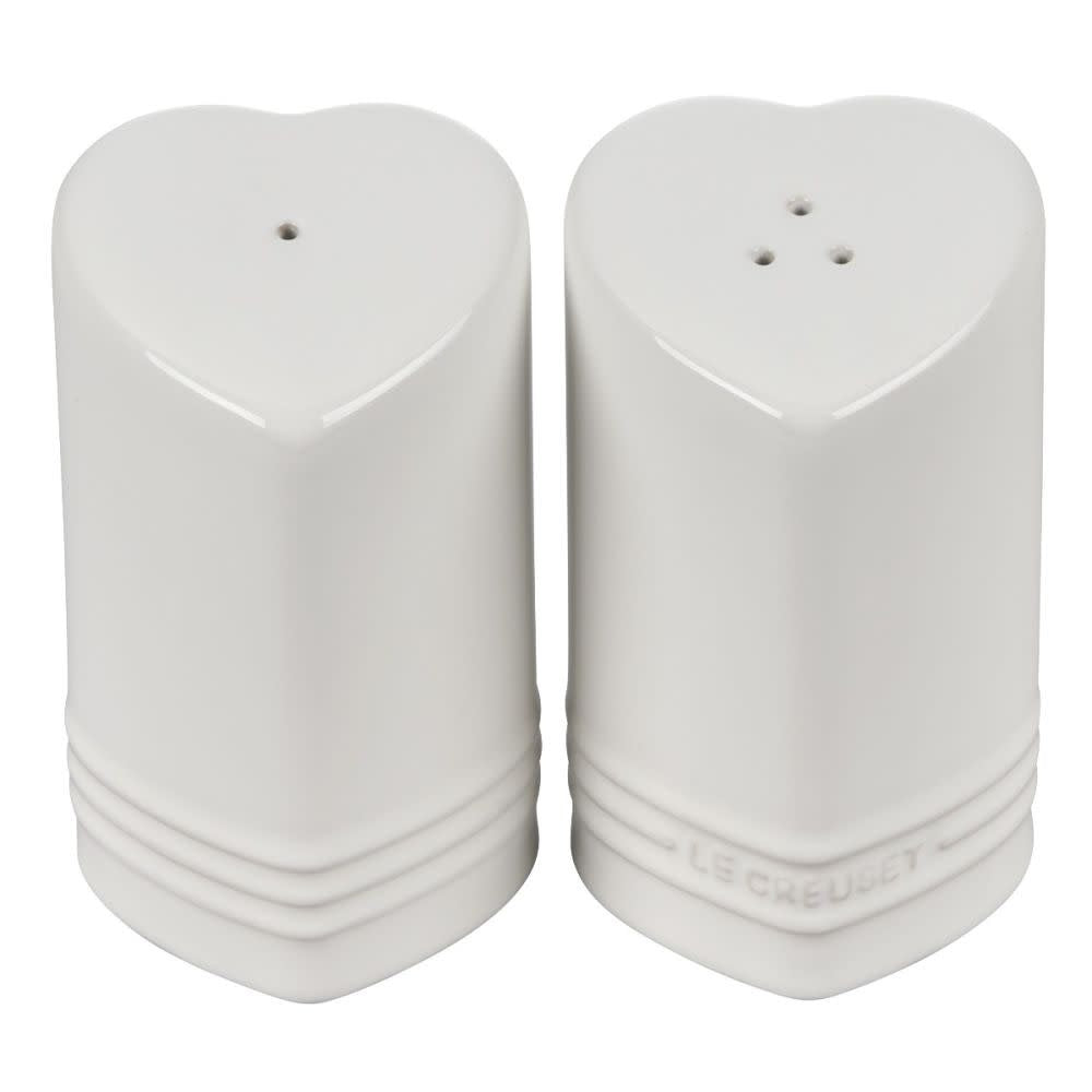 Figural Heart Salt & Pepper Shaker Set of 2 - White - 4 oz | Le Creuset
