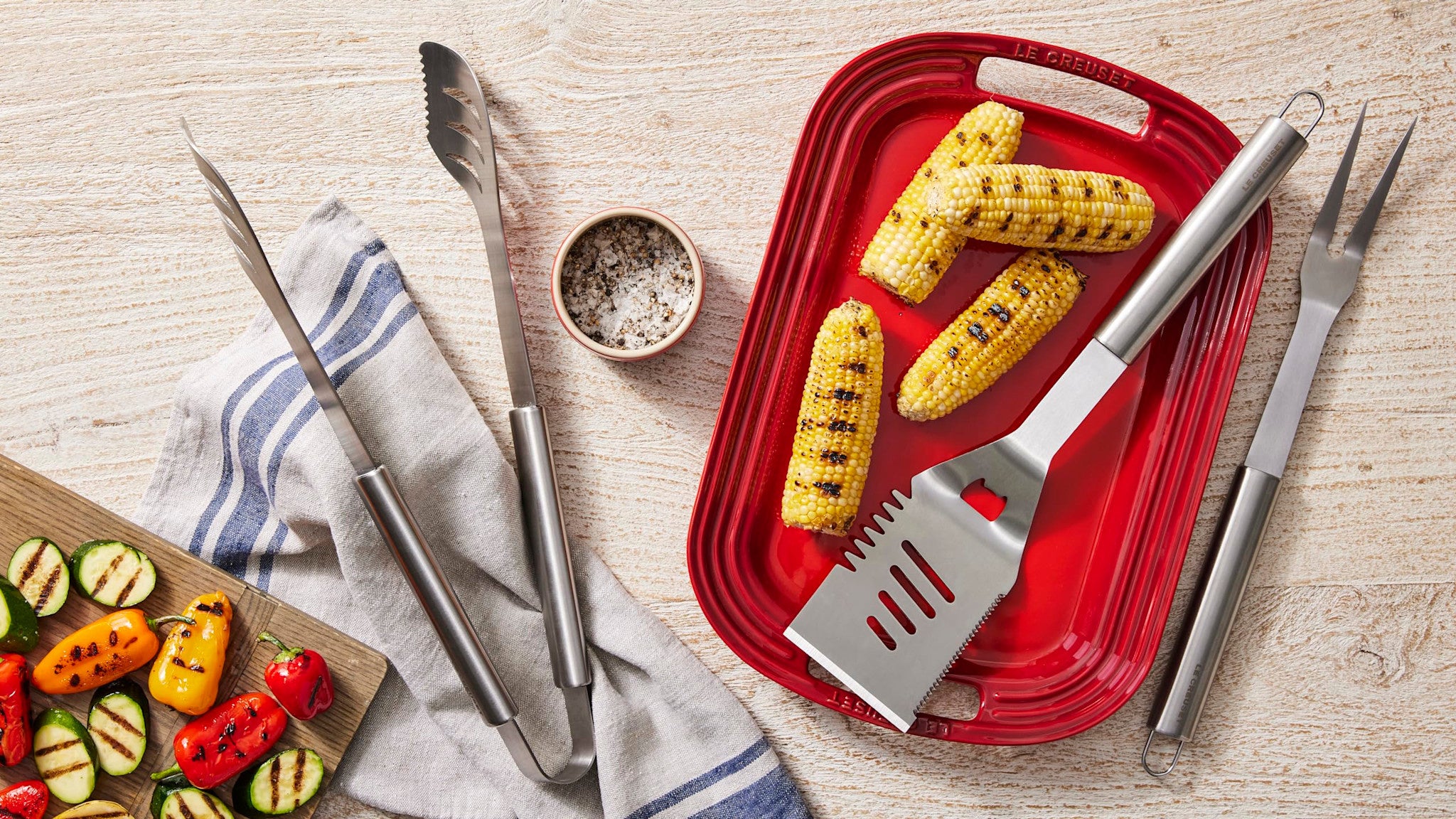 Alpine Outdoor Collection - Stainless Steel BBQ Two-Pronged Fork - 17.5" | Le Creuset