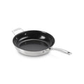 Essential Stainless Steel Shallow Round Fry Pan Non-Stick - 9.5" | Le Creuset