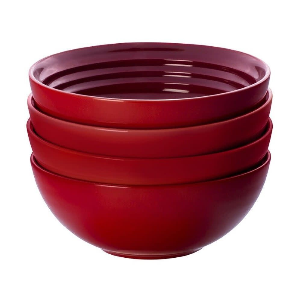 Set of (4) 22 oz. Soup Bowls - Cerise | Le Creuset