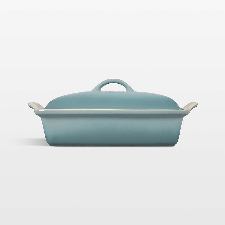 Heritage Covered Rectangular Casserole - Sea Salt - 4 qt | Le Creuset
