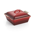 Heritage Covered Square Casserole - Cerise - 2.5 qt | Le Creuset