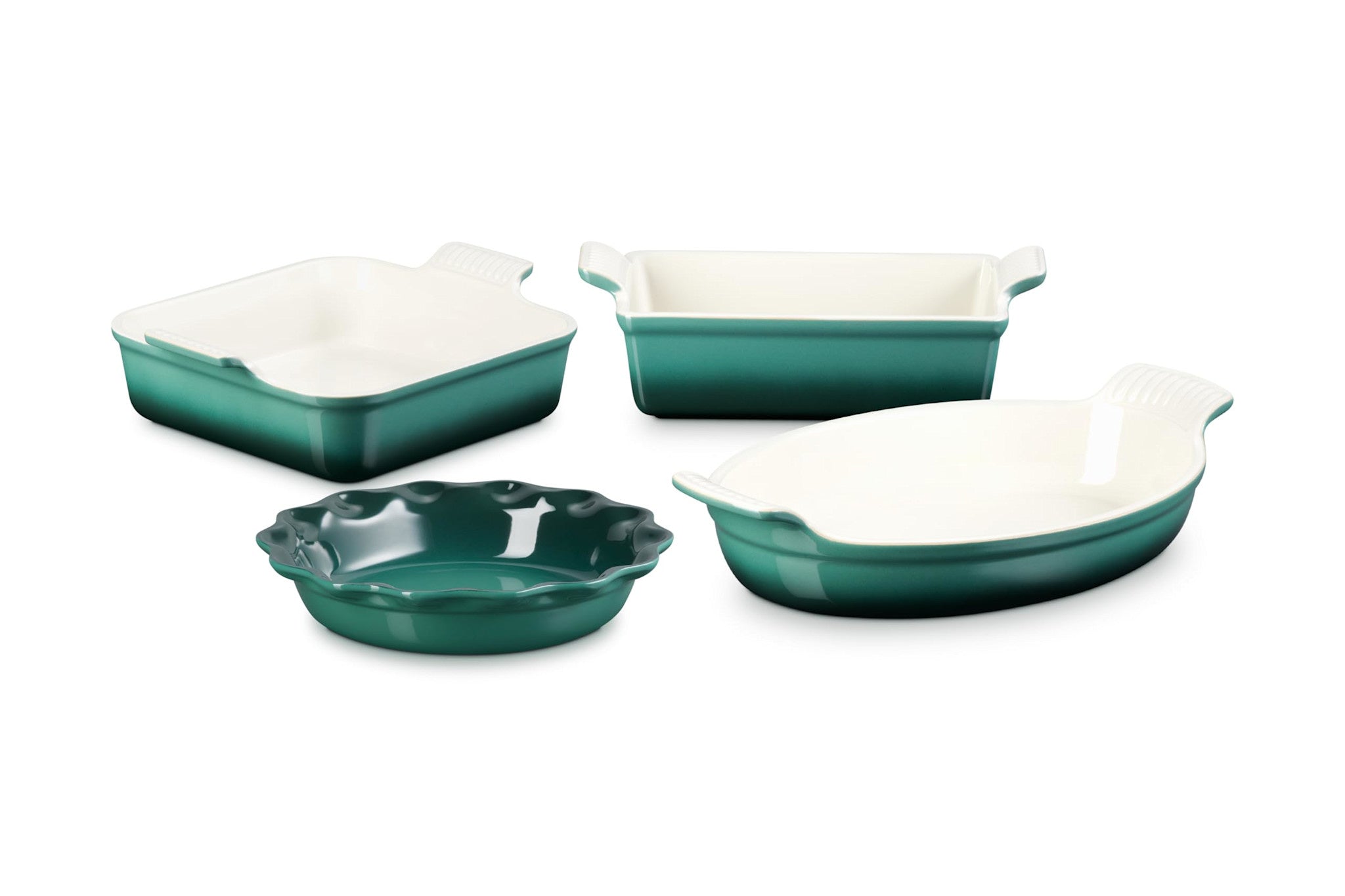 4 Piece Heritage Bakeware Set - Artichaut (9-inch Loaf Pan, 9-inch Pie Dish, 3 qt. Square Baking Dish and  1 3/4qt. Oval Baking Dish) | Le Creuset