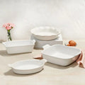 4 Piece Heritage Bakeware Set - Sea Salt (9-inch Loaf Pan, 9-inch Pie Dish, 3 qt. Square Baking Dish and  1 3/4qt. Oval Baking Dish) | Le Creuset