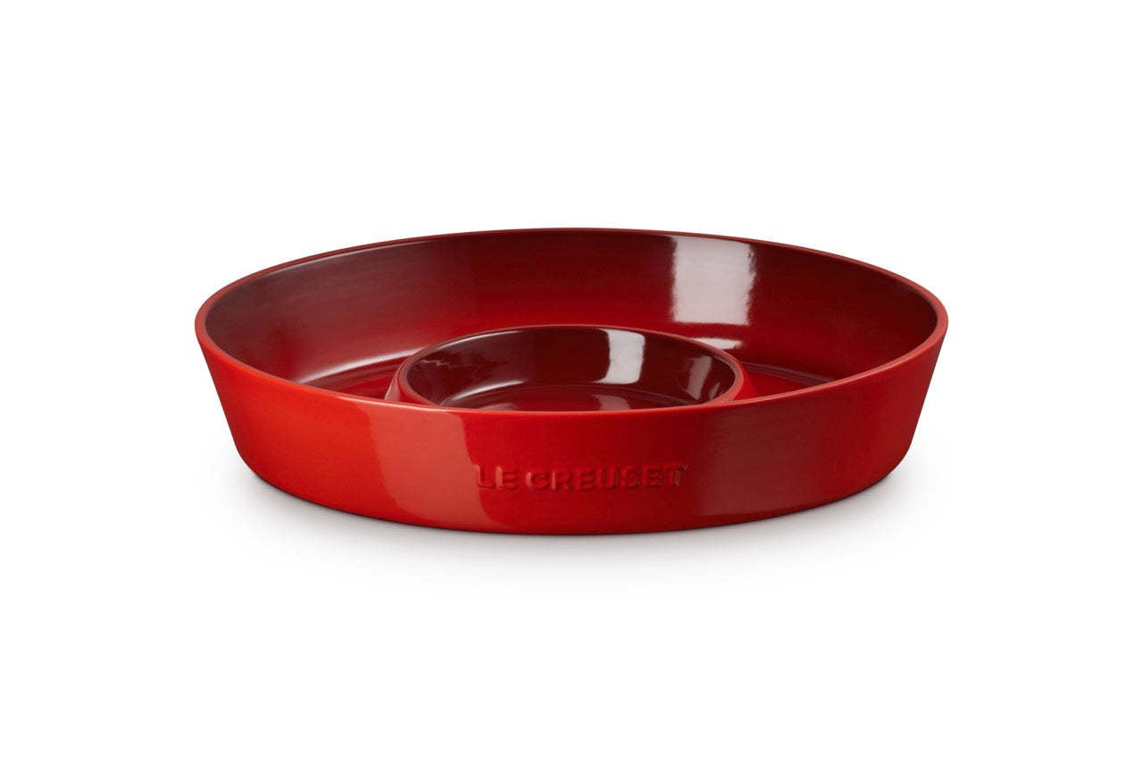 Chip and Dip Platter - Cerise - 13" | Le Creuset