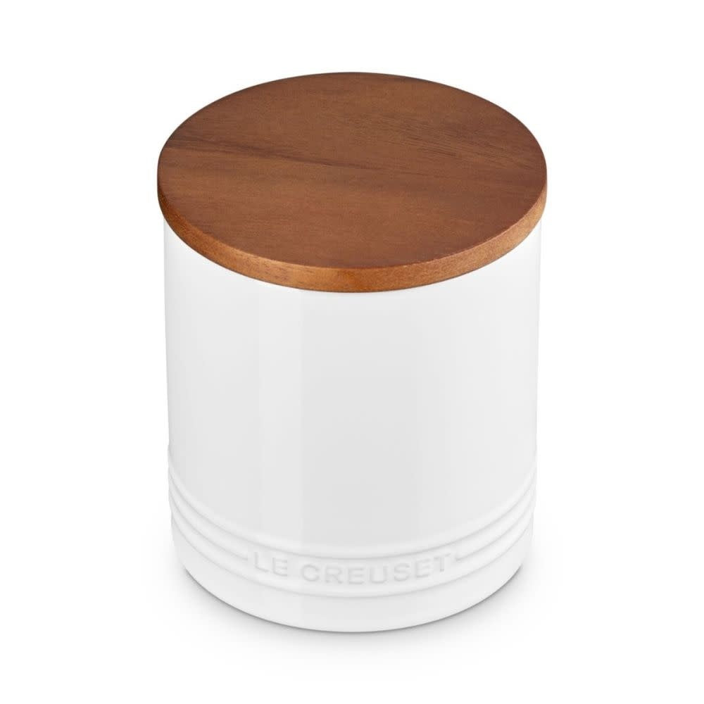 Canister with Wood Lid - White - 1.2 qt | Le Creuset
