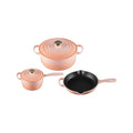 5 Piece Signature Set - Cerise (5.5 qt. Sig. RDO, 1.75 qt. Sig. Saucepan, 9" Sig. Skillet) | Le Creuset
