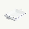8 X 8” Square Baking Dish - Navy Rim | Made In