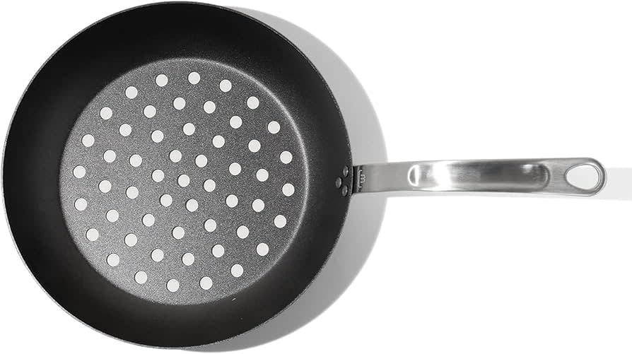 Carbon Steel 12" Grill Fry Pan (Seasoned) - Dual Handles | Made In