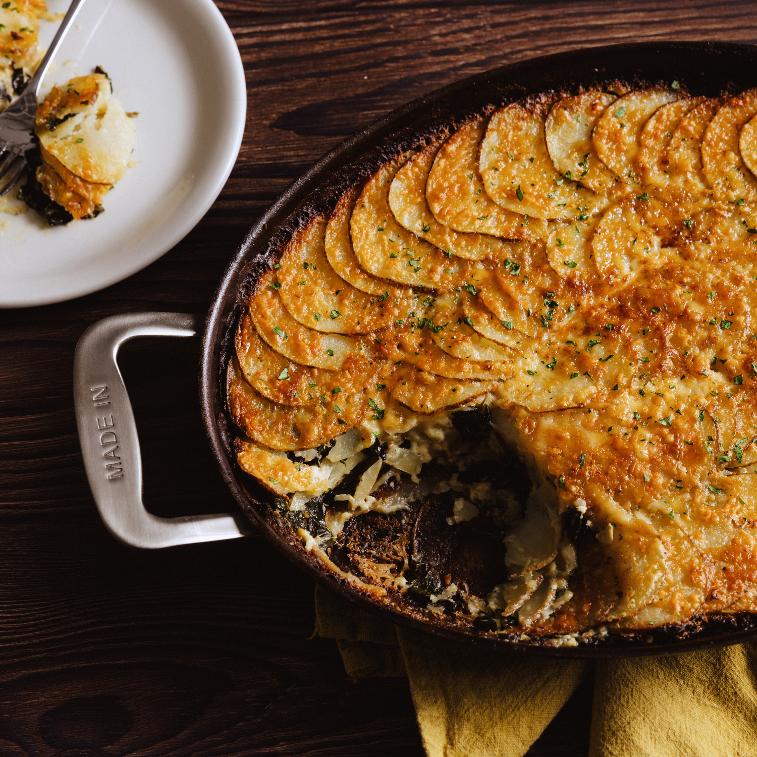 14" Oval Gratin Carbon Steel - Seasoned | Made In