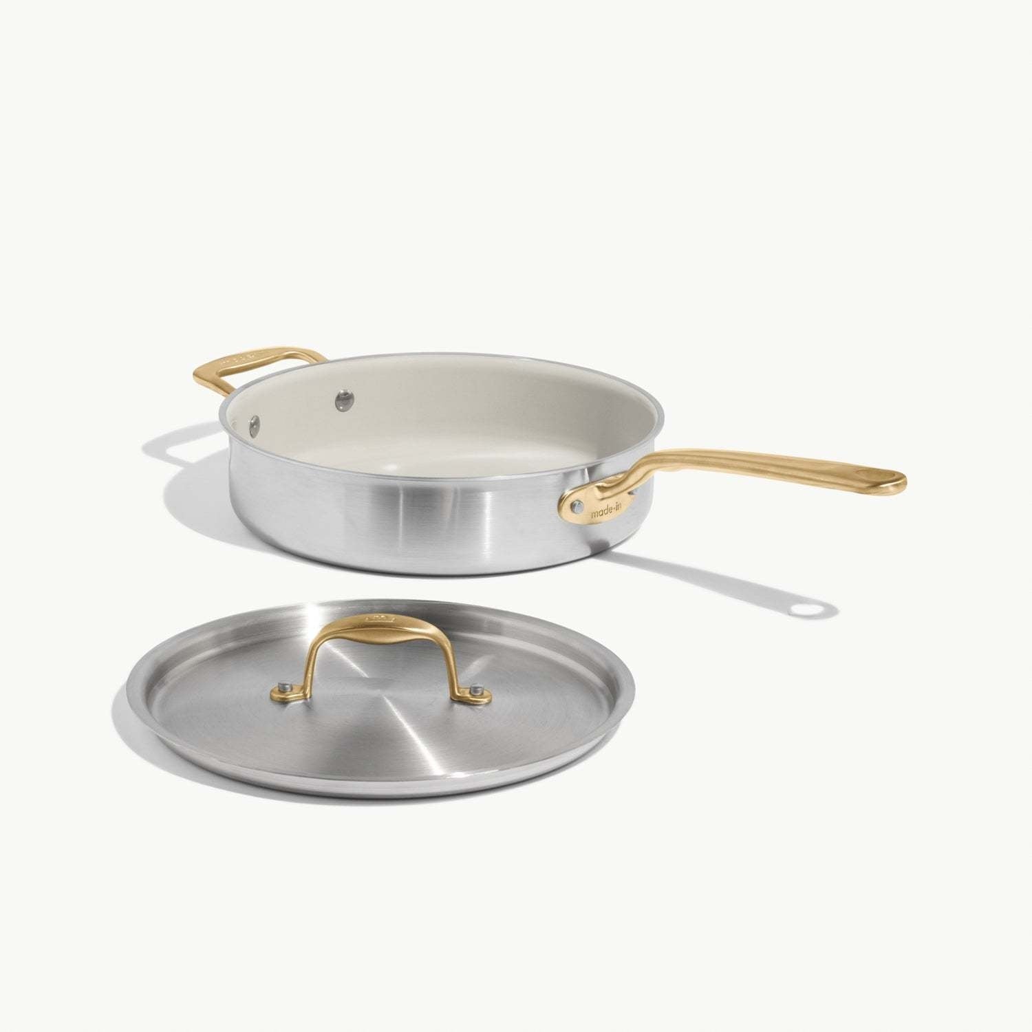 CeramiClad™ 3.5 qt. Non-stick Saute Pan with Lid - Sand | Made In