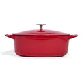 Enameled Cast Iron 7.5 qt. Oval Dutch Oven - Ruby Red | Made In