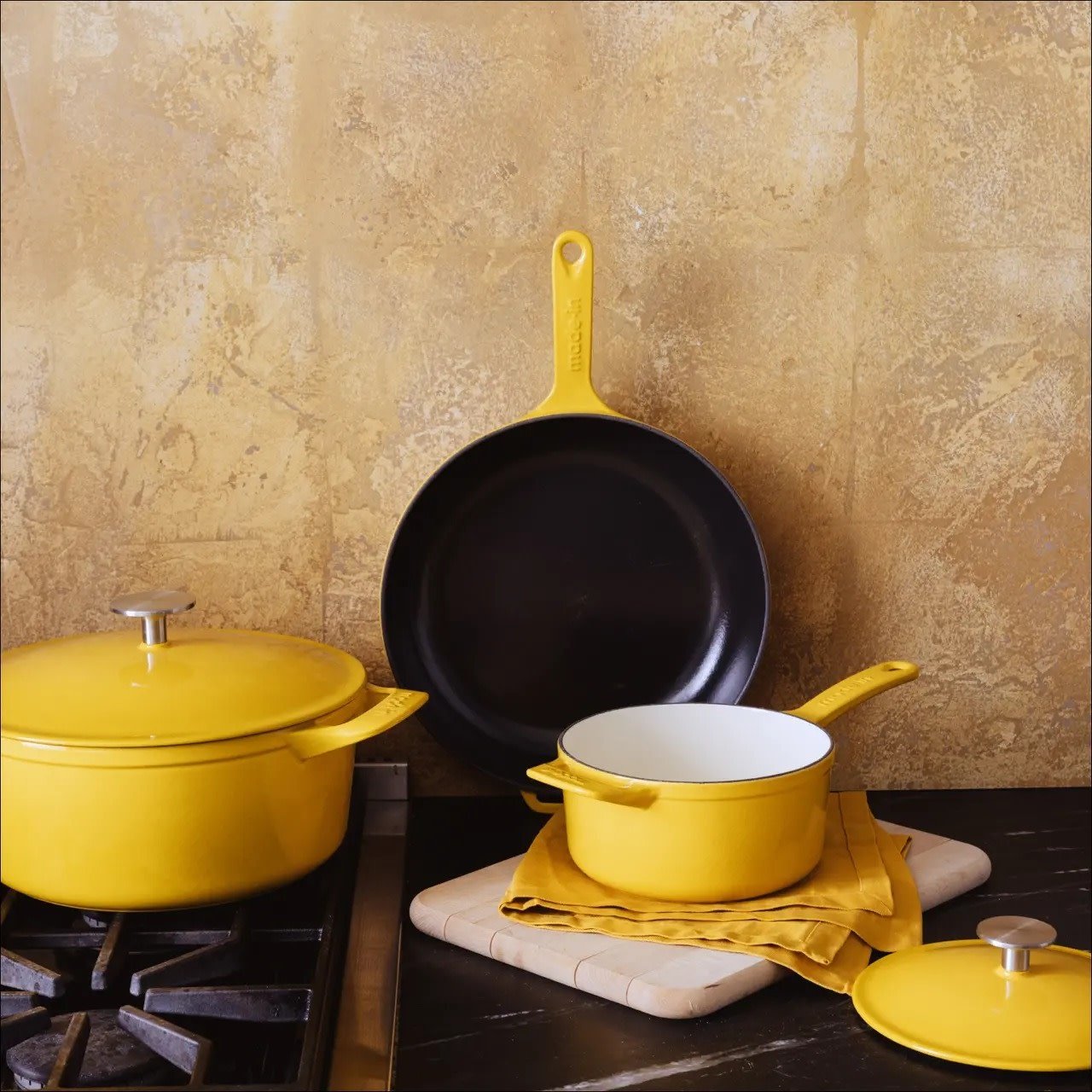 Enameled Cast Iron 2 qt. Saucepan - Marigold | Made In