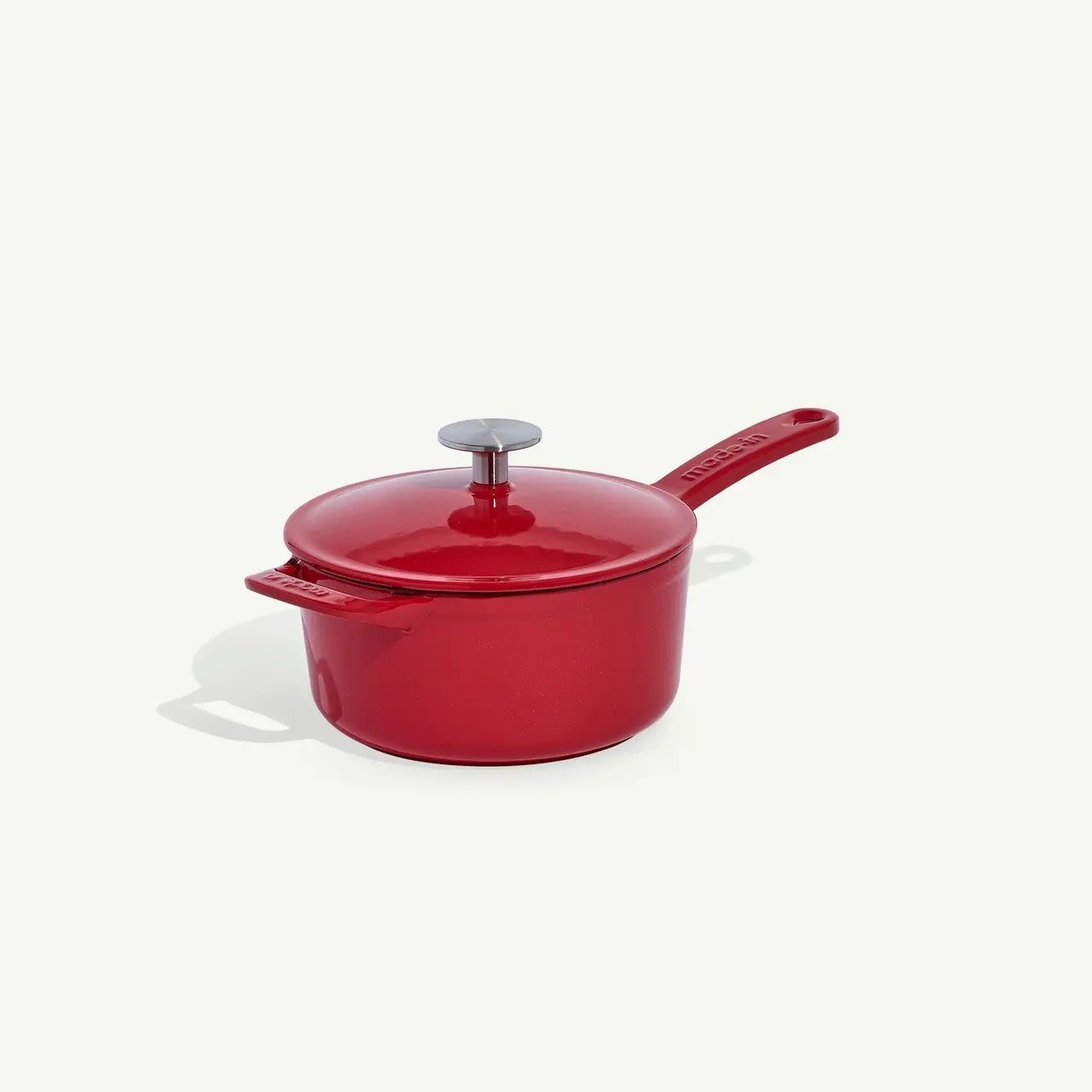 Enameled Cast Iron 2 qt. Saucepan - MADE IN® Red | Made In