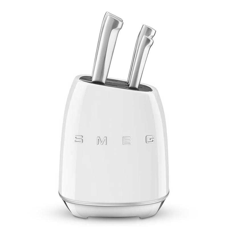 SMEG Knife Block Set White | SMEG