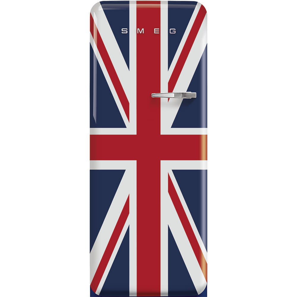 Retro Refrigerator | Union Jack | Left Hinge | FAB28 | Smeg