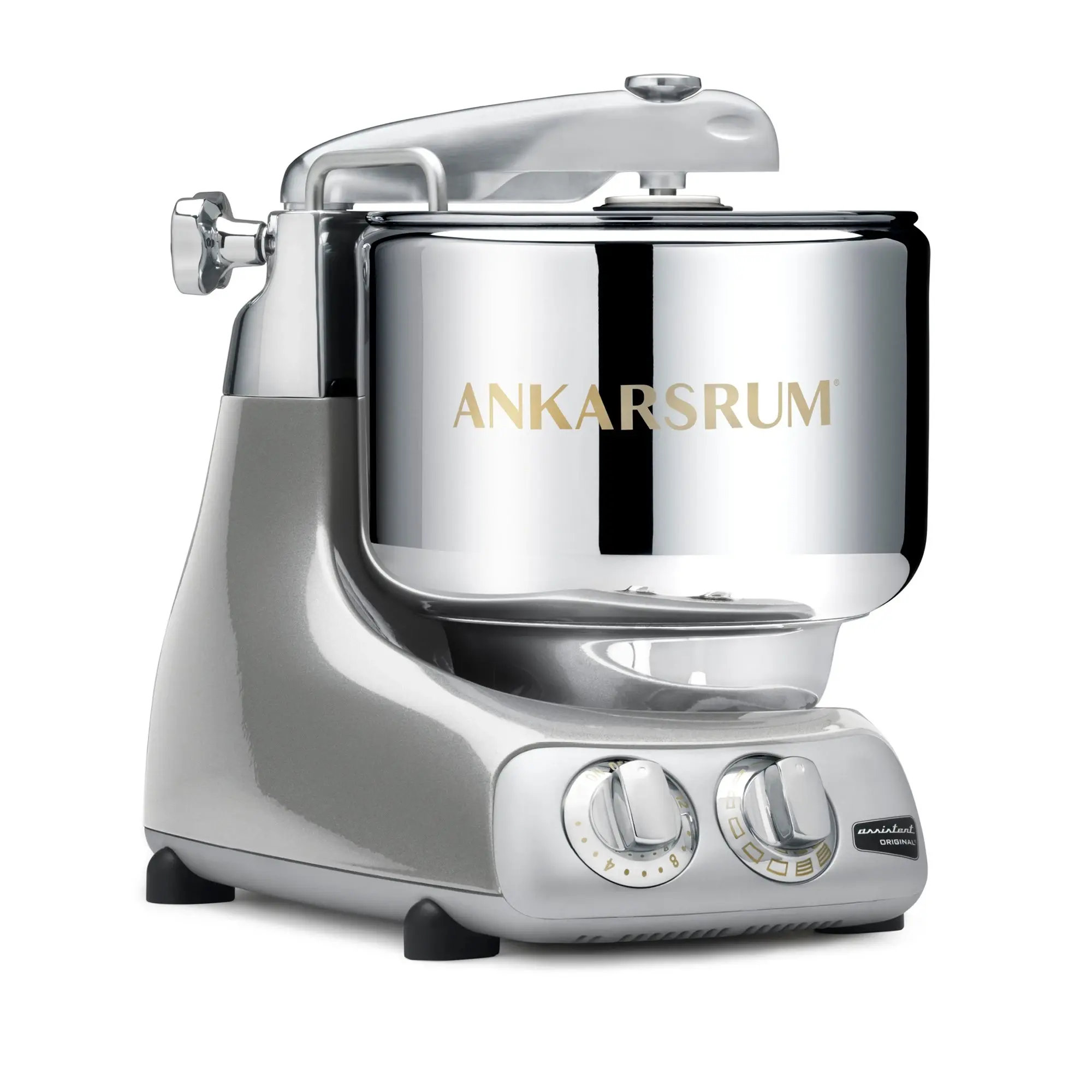 Ankarsrum Assistent® Original Stand Mixer, 7 Qt. - Jubilee Silver Metallic Gloss