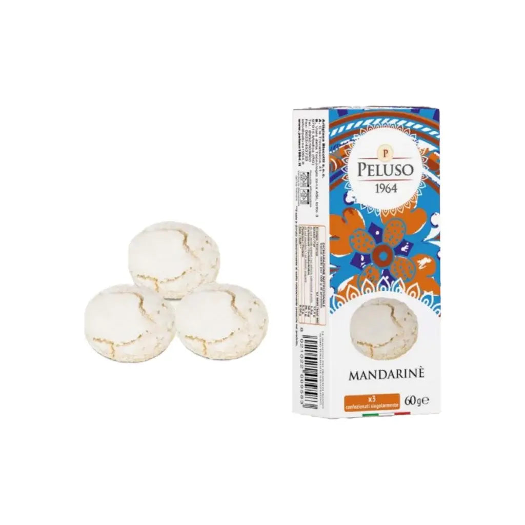 "PELUSO" Mandarin Almond paste Cookies with Mandarine peel, 2.12 oz