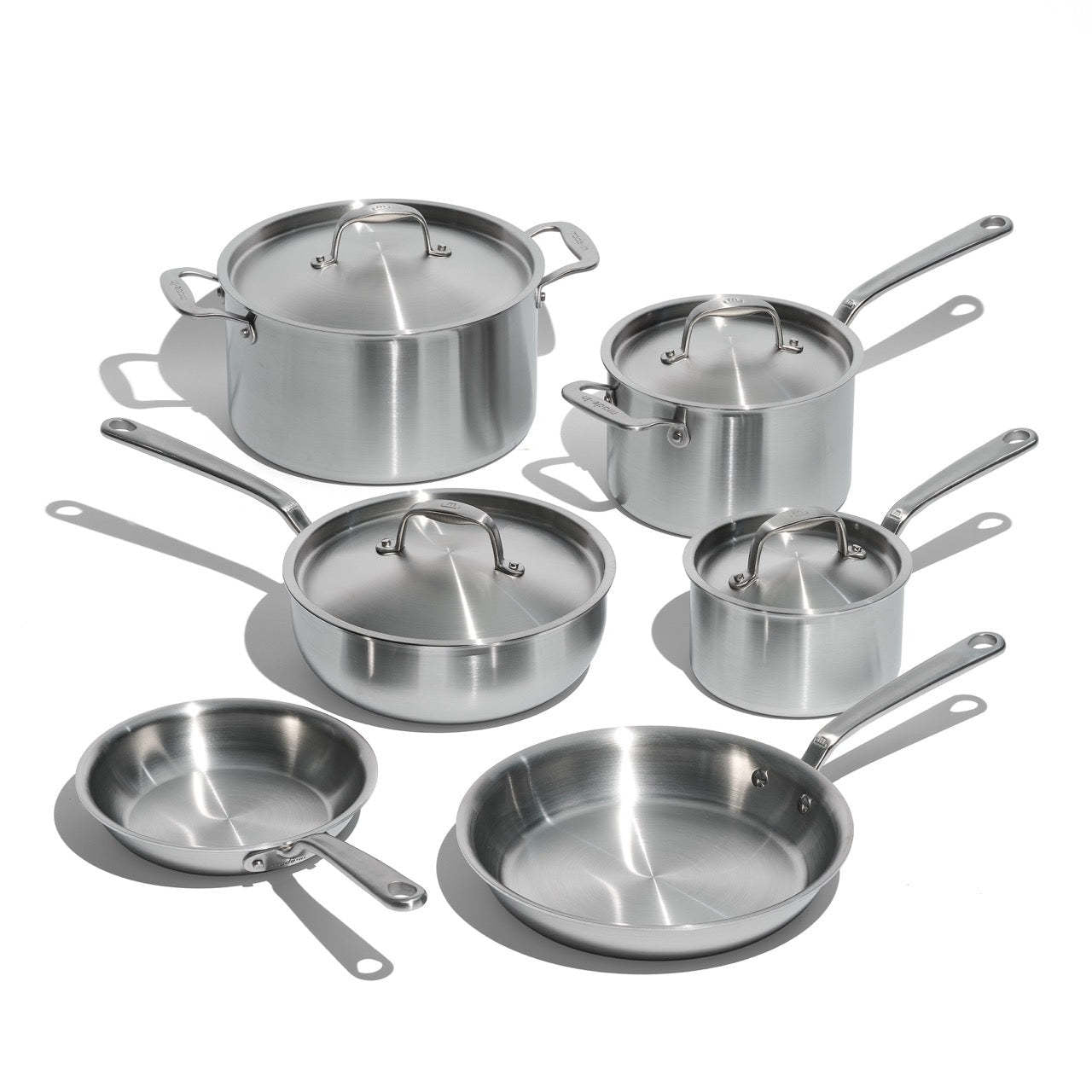 10PC Stainless Clad Cookware Set | Made In