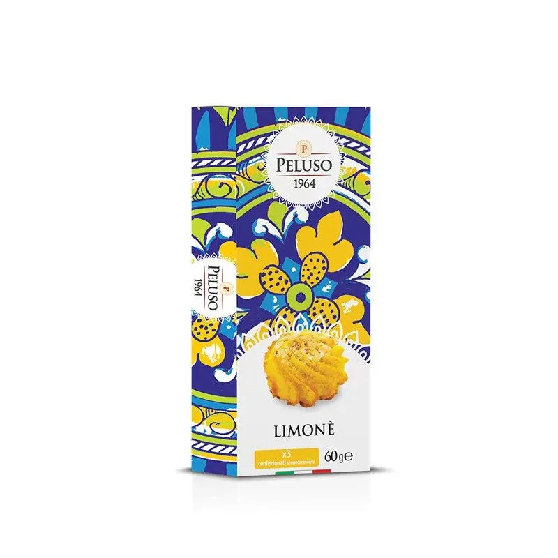 "PELUSO" Limon Almond paste Cookies with Lemon peel, 2.12 oz