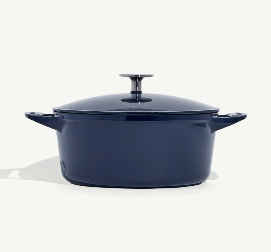 Enameled Cast Iron 5.5 qt. Round Dutch Oven - Harbour Blue | Made In