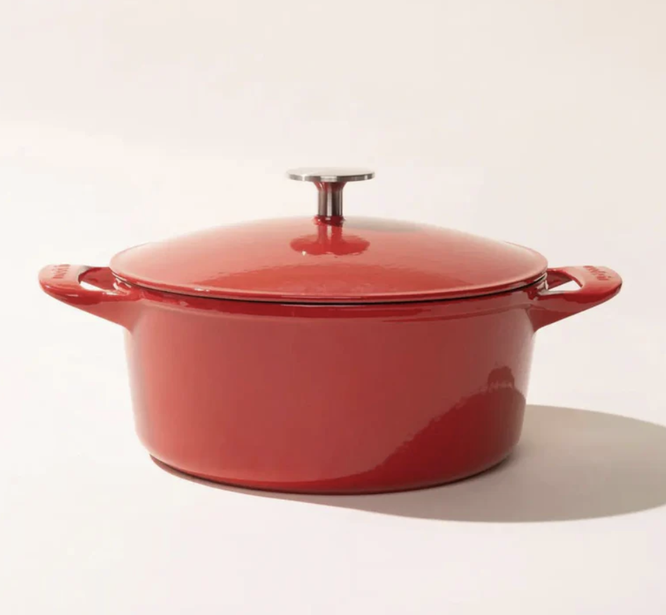 Enameled Cast Iron 5.5 qt. Round Dutch Oven - MADE IN® Red | Made In