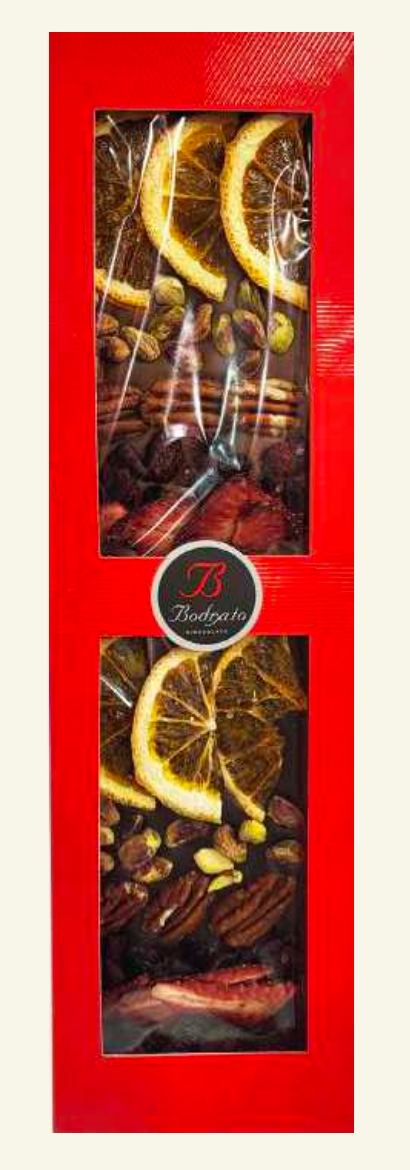 "BODRATO" Chocolate Bars with Mixed Dried Fruits Milk & Dark Chocolate - 2 Bars, 9.87 oz