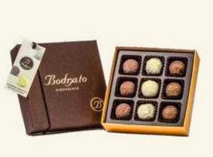 "BODRATO" Assorted Bodratino Pralines, 9 Units, 2.82 oz