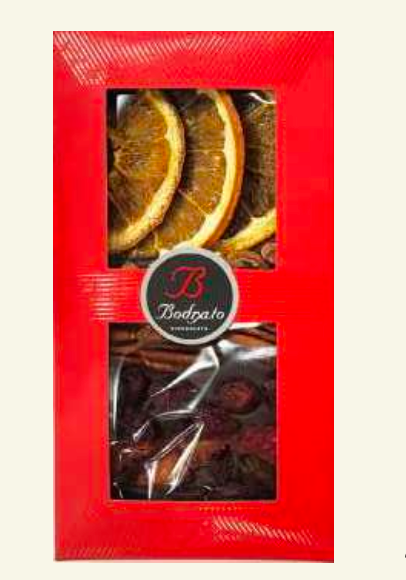 "BODRATO" Milk Chocolate bar with mixed Dried Fruits, 4.93 oz